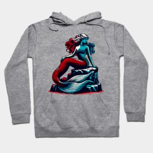 Mermaid sitting on a stone Hoodie